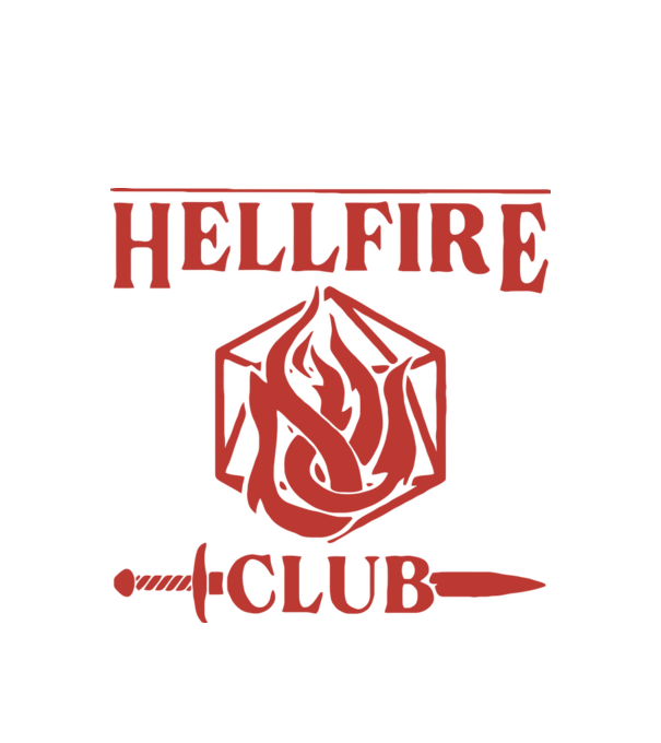 hellfire club 85 model alb pe tricou