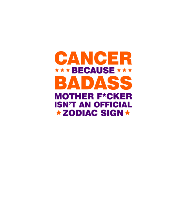 Badass zodiac CANCER model alb pe tricou
