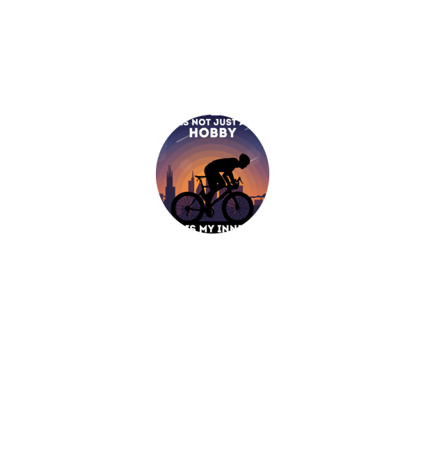 cycling is not just a hobby model negru pe tricou