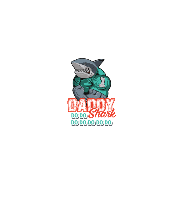 Daddy Shark do do do do model alb pe tricou