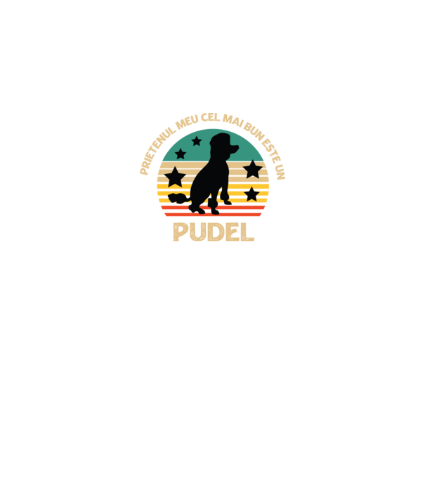 Prietenul meu cel mai bun este un pudel model negru pe tricou