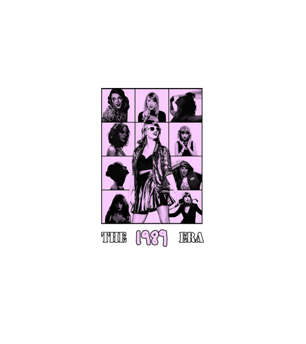 Taylor Swift ERAS lilac model negru pe tricou