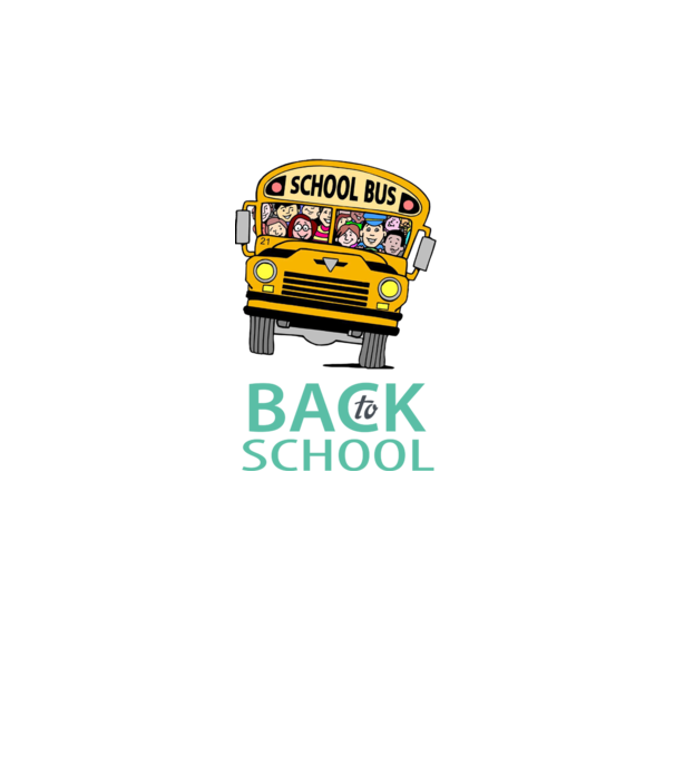Back to school bus model negru pe tricou