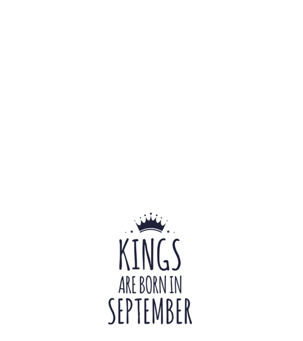Kings are born in - September model albastru deschis pe tricou
