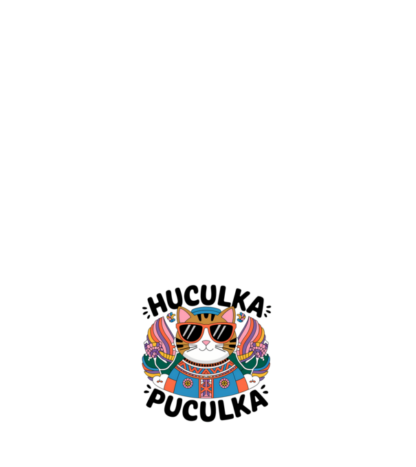 Huculka Puculka pisică 3 model roz deschis pe tricou