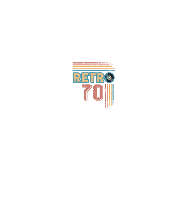 Retro 70 Birthday model alb pe tricou