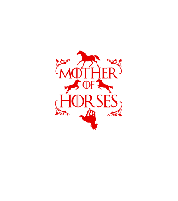Mother of Horses model negru pe tricou