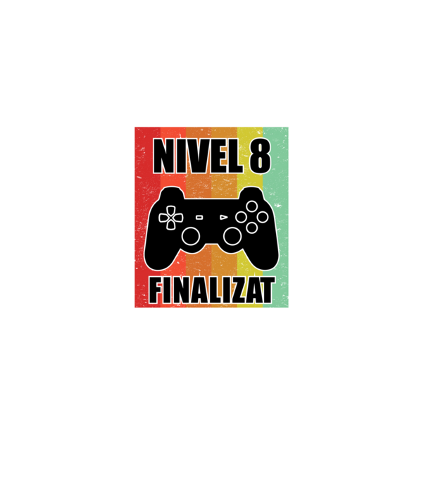 Nivel 8 finalizat model negru pe tricou