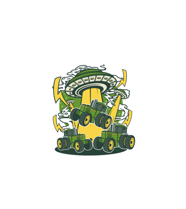 TRACTOR model negru pe tricou