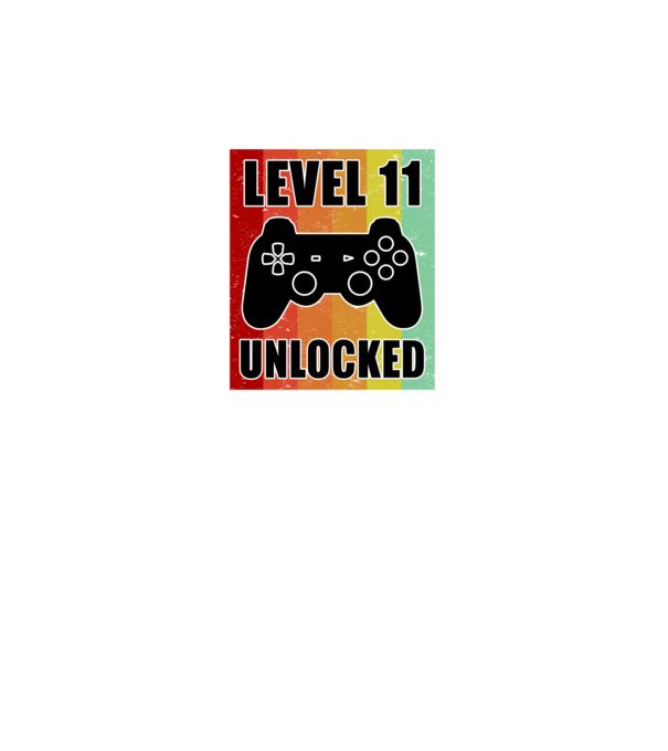 level 11 unlocked retro gamer model alb pe tricou