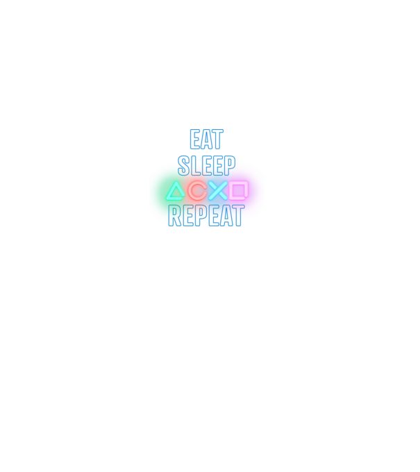 Eat sleep PS model gri pe tricou