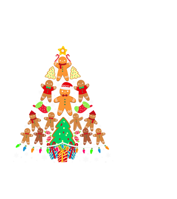 Cookie christmas tree model alb pe tricou