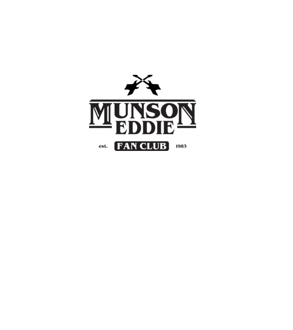 eddie munson fan club model alb pe tricou