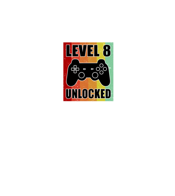 level 8 unlocked retro gamer model negru pe tricou