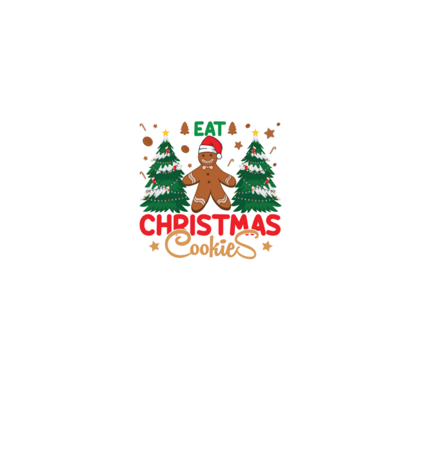Life is short - eat christmas cookies model negru pe tricou