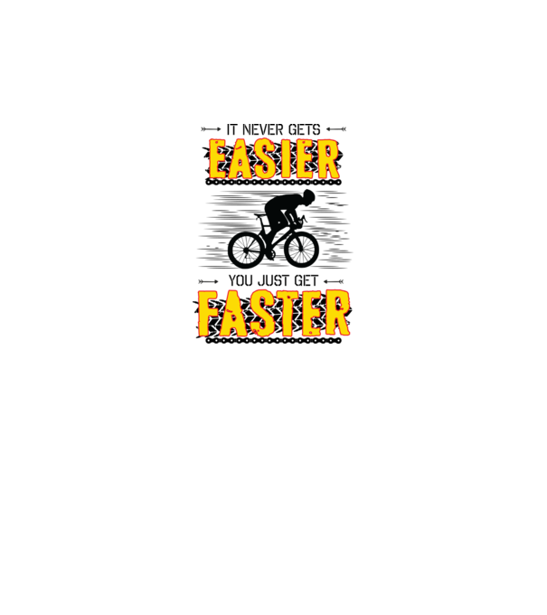 it never gets easier model alb pe tricou