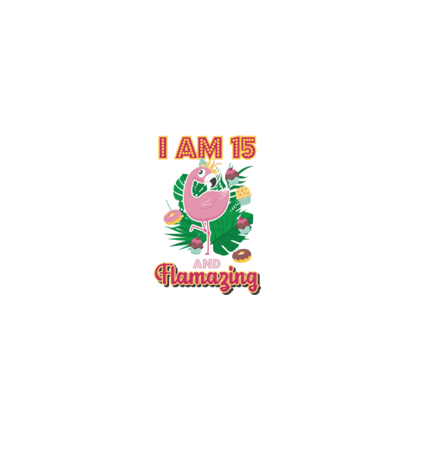 FLAMAZING Birthday 15 Years old model alb pe tricou