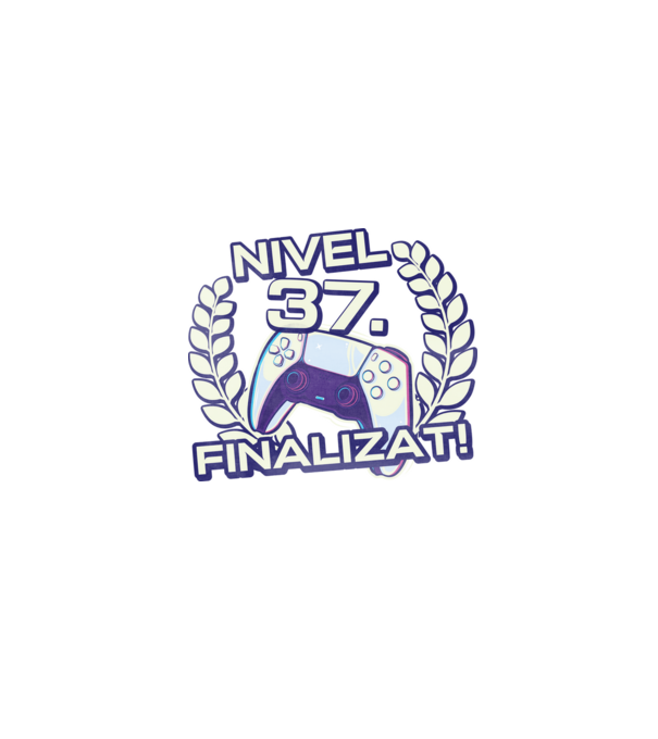 Nivel 37 finalizat! model negru pe tricou