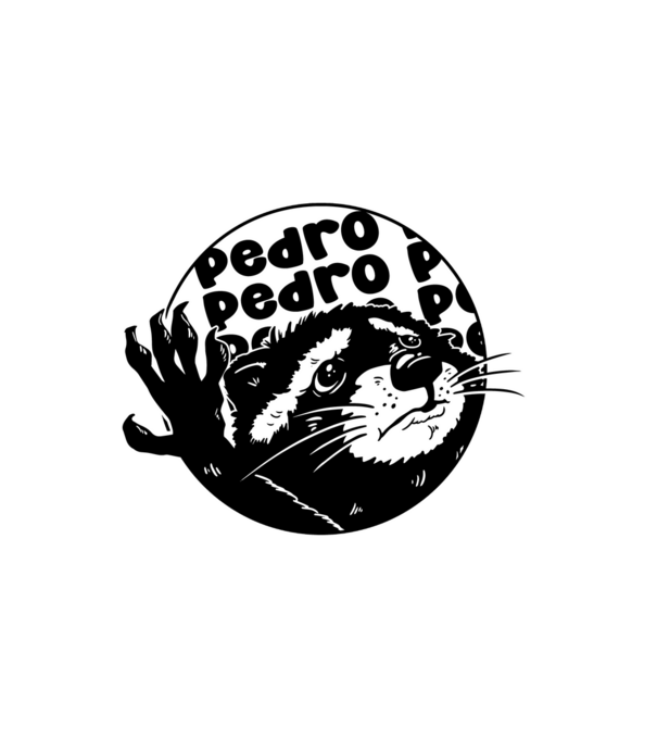 Pedro circle model alb pe tricou