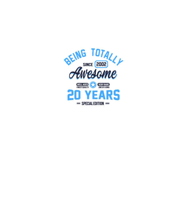 20 years of being totally awesome model alb pe tricou