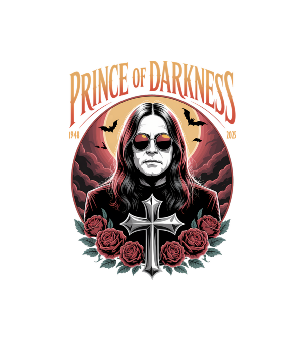 Prince of Darkness model negru pe tricou