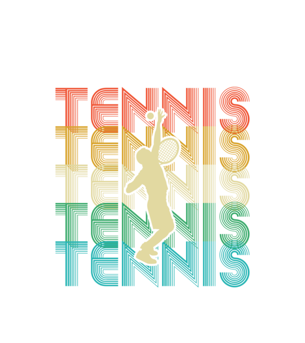 Tennis retro model alb pe tricou
