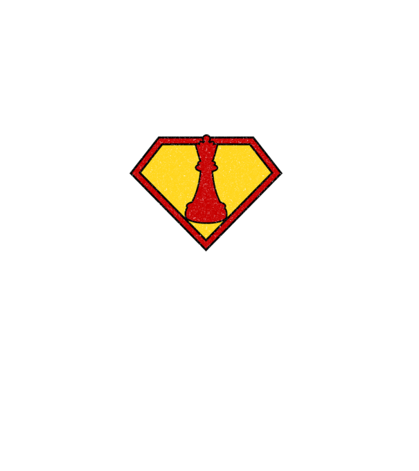 SuperChess regină model albastru regal pe tricou