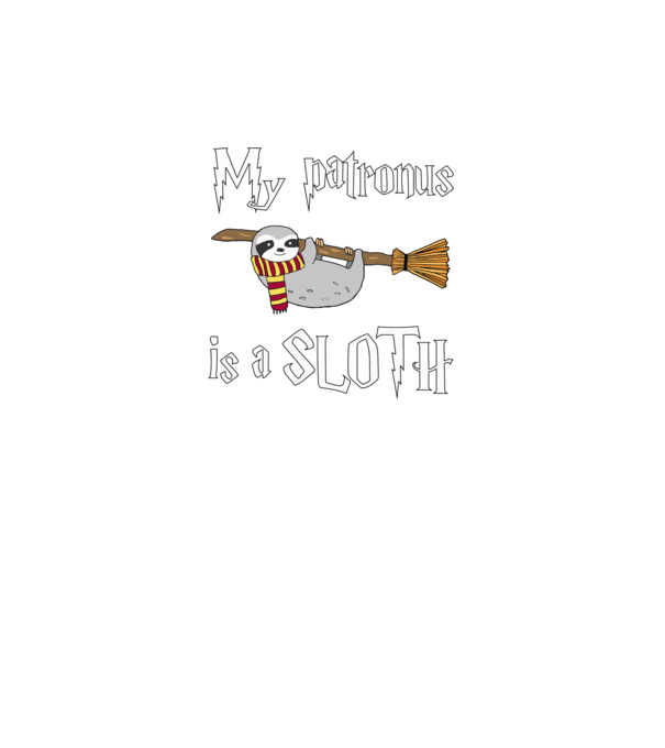 my patronus is a sloth model gri pe tricou