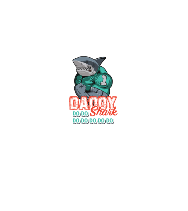 Daddy Shark do do do do model alb pe tricou
