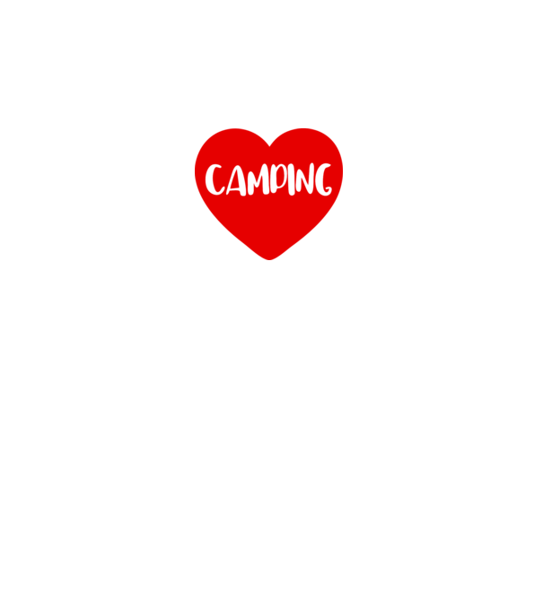 Camping heart model alb pe tricou
