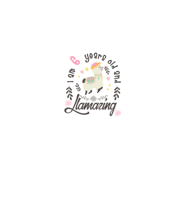 Birthday Llamazing 6 years old model alb pe tricou