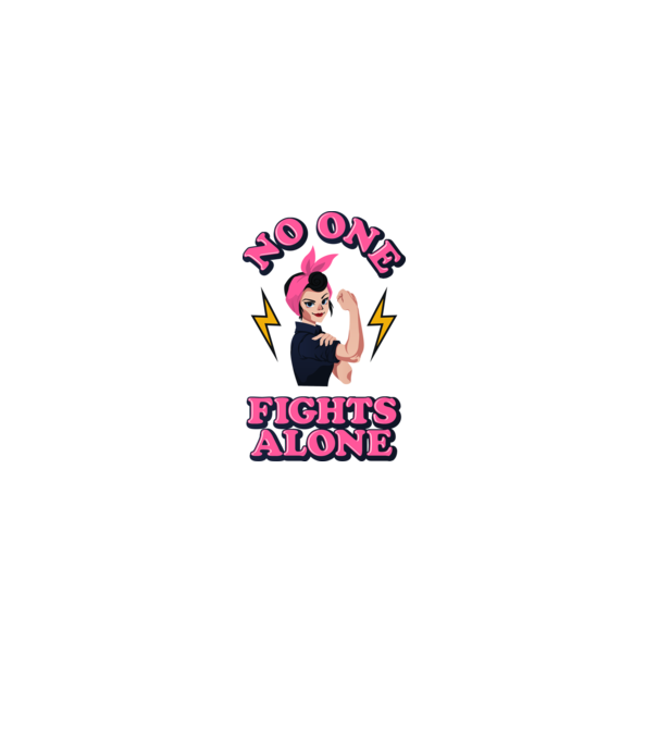 No one fights alone pinup model alb pe tricou