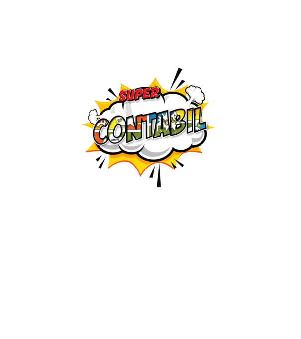 Super Contabil model alb pe tricou