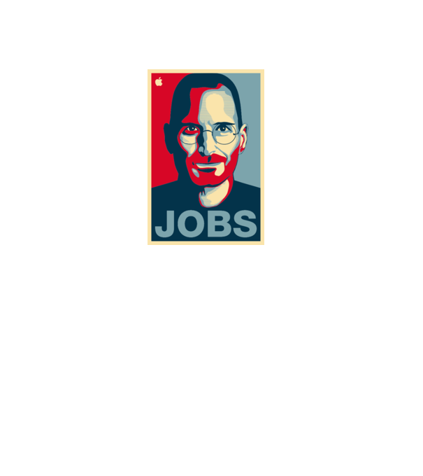 Jobs pop art model alb pe tricou
