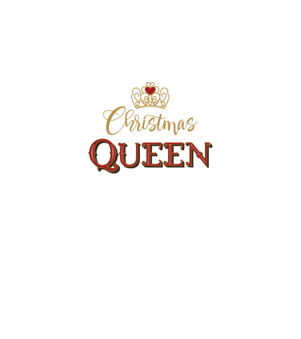 Christmas Queen model negru pe tricou