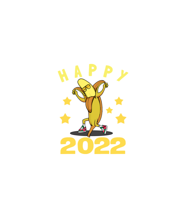 Happy new year Banana model negru pe tricou