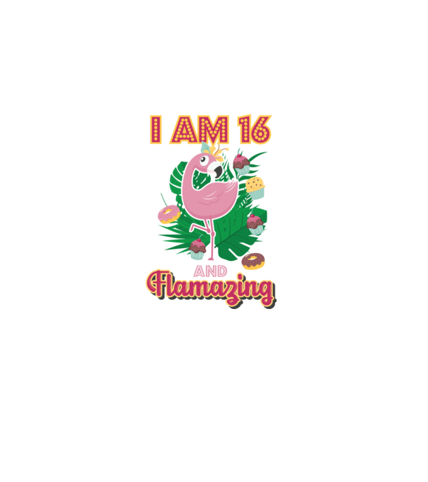 FLAMAZING Birthday 16 Years old model alb pe tricou