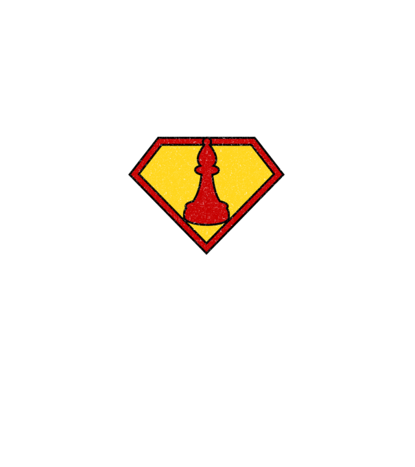 SuperChess alergător de șah model albastru regal pe tricou