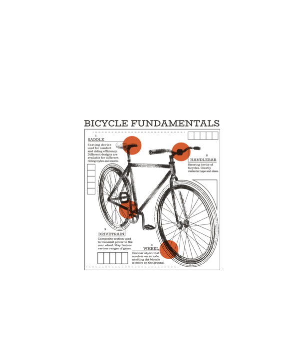 Bicycle fundamentals model verde de măr pe tricou