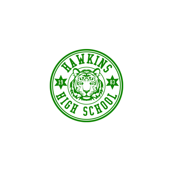 hawkins high school model alb pe tricou