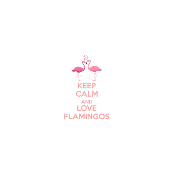 KEEP CALM and love flamingos pink model negru pe tricou