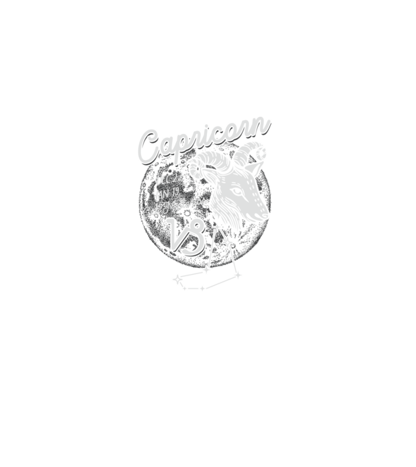 Zodiac bărbat CAPRICORN retro model negru pe tricou