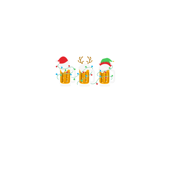 Christmas beer mugs model negru pe tricou