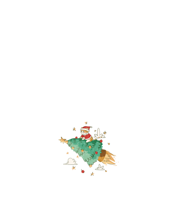 Christmas cat model alb pe tricou