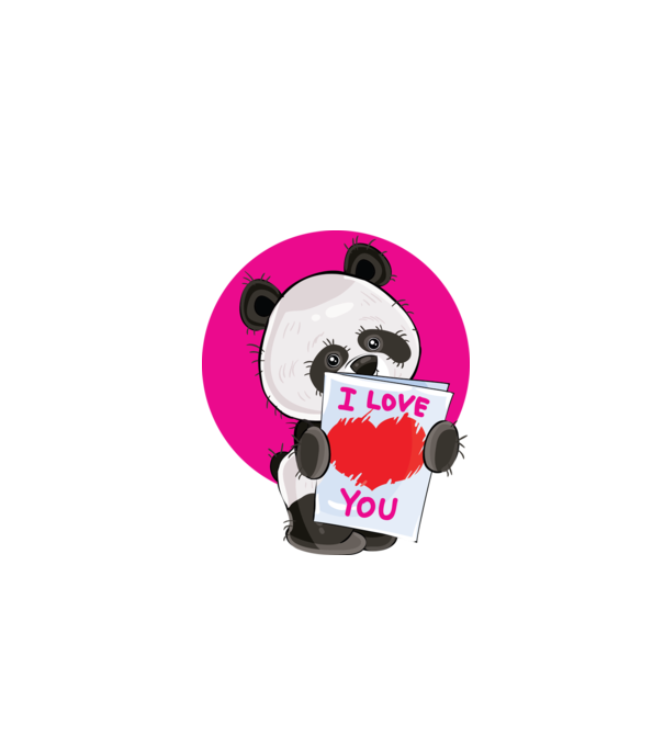 dragoste panda model negru pe tricou