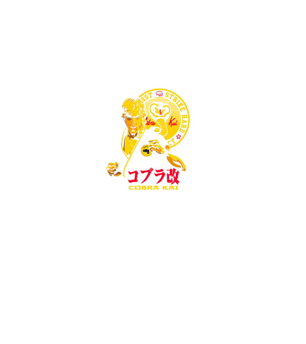 cobra kai poster model negru pe tricou