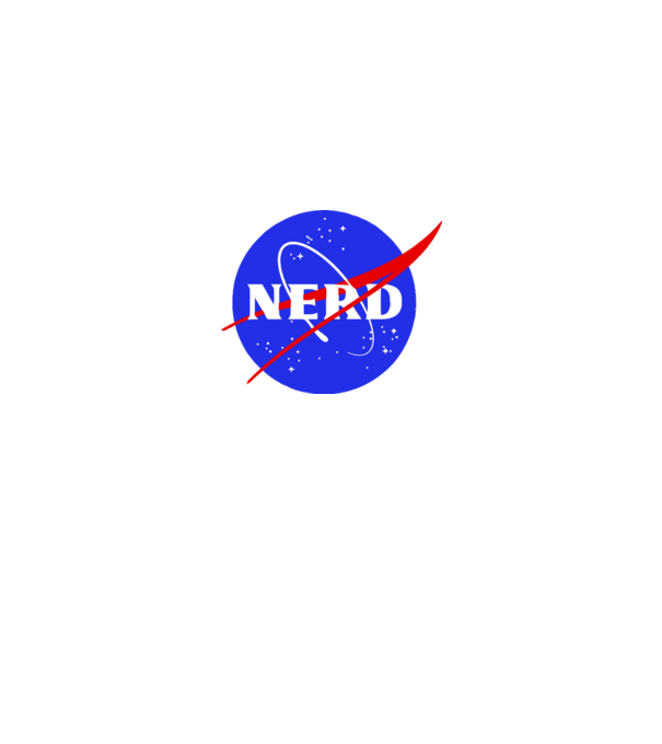 Nerd NASA model gri pe tricou