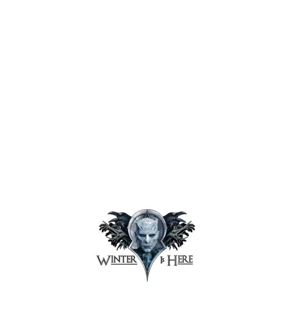 Winter is Here model negru pe tricou