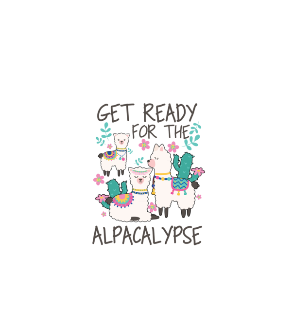 Get ready for the alpacalypse model negru pe tricou