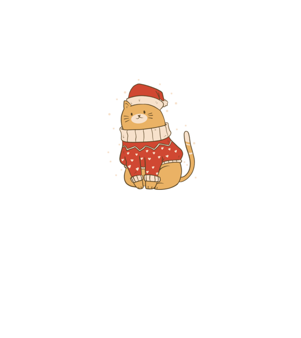 Christmas cat model negru pe tricou
